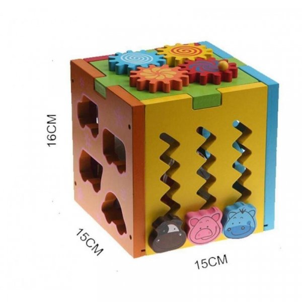 cub din lemn multifunctional forme si animalute 4