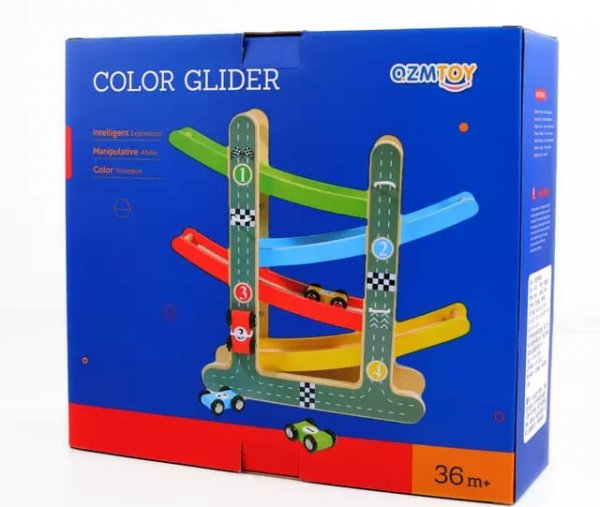 pista de curse din lemn color glider 1