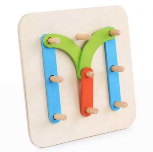 joc educativ din lemn invata alfabetul si creaza forme 4