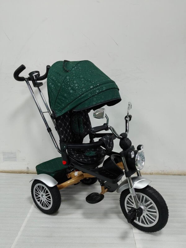 tricicleta copii luxury model green stars 1